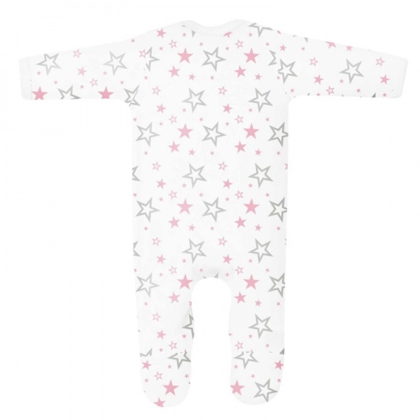 Baby Rompersuit in Pink Star Print